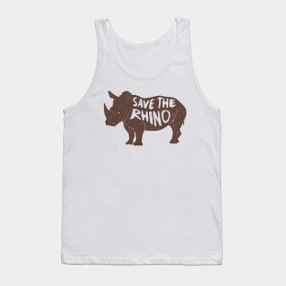 Awesome Vintage Save The Rhino T shirt Tank Top